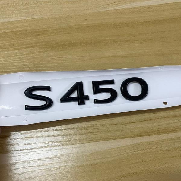 Passer for Maybach bakre emblem S450 S480 S580 GLS480 600 alfanumerisk etikett (1 stk)(S450 svart 1)