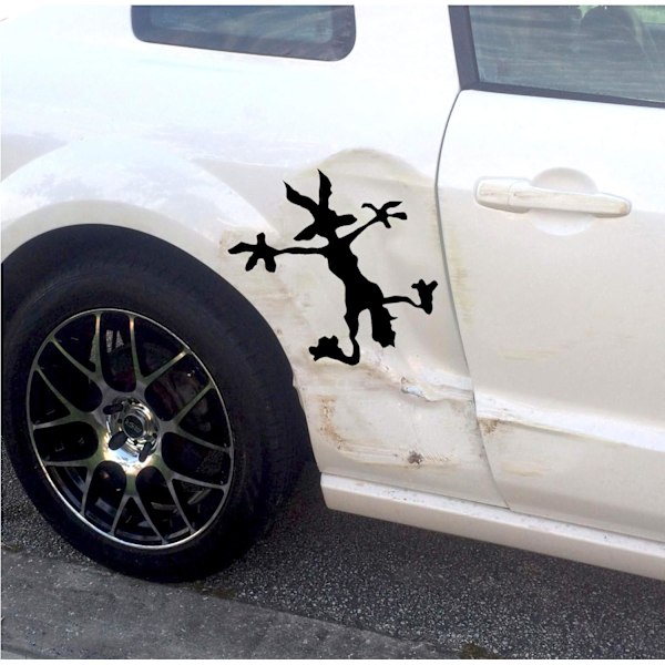 5-pack Occasionprints Vinyl Dent Fix Wile E Coyote Vinyl Hit Decal Bilar Lastbil Fönsterklistermärke Splat Wiley Bilplåster Färg eller Reflekterande