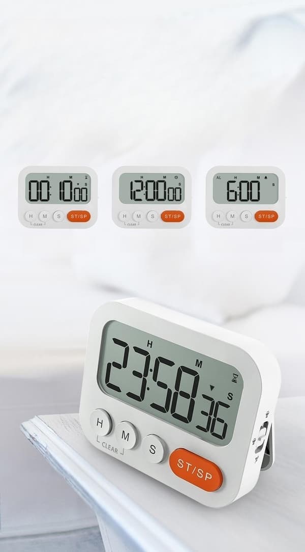 Kök Timer, Kök Timer, Digital Stoppur och Nedräkningstimer med Anpassat Läge, Möte, Ljudlös