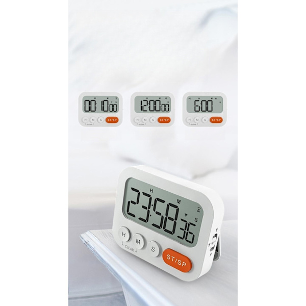 Køkken Timer, Køkken Timer, Digital Stoppur og Nedtællingstimer med Tilpasset Tilstand, Møde, Lydløs
