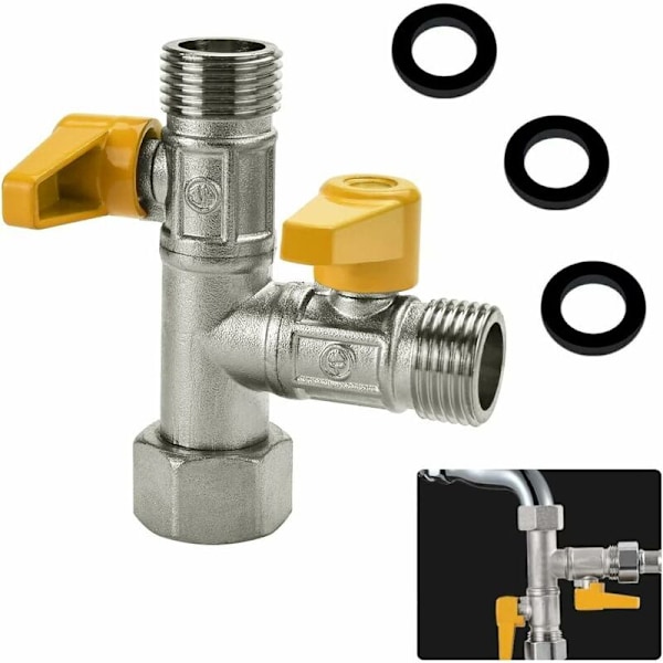 3-veis 3-veis WC WC 3-veis 3-veis WC 1/2 dusjventil 3-veis messing dusjventil med 3 gummiskiver for bad, kjøkken
