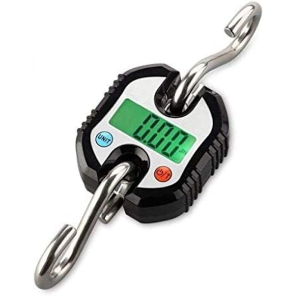 Mini Elektronisk Portabel Våg Kranvåg Digital LCD Våg för Upphängning Krok för Boskap Får Gris 300lb/150 Kg (Färg: