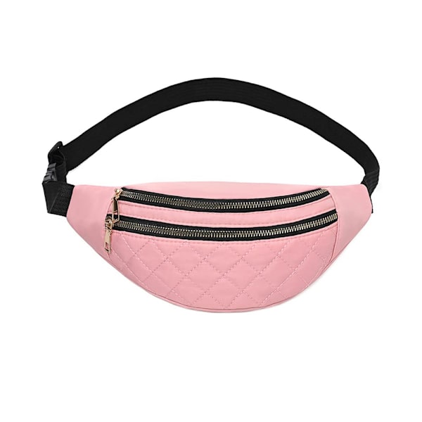 Dammidjeväska Justerbar Axelrem Fashion Midjeväska Fitness Resor Vandring Löpning Cykling Vattentät Midjeväska Utomhus Messenger Väska (Rosa)