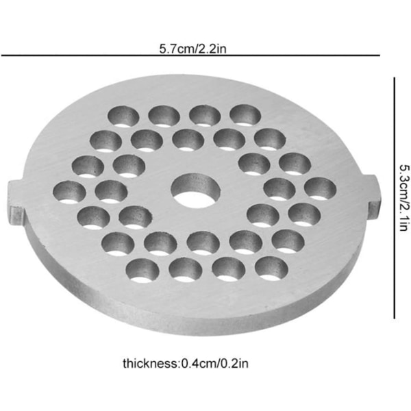 2Pcs Electric Meat Grinder Replacement Kit 2Pcs Meat Grinder Blade 5# Grinding Plates,4Pcs