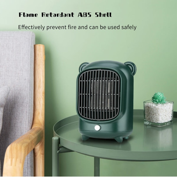 Elektrisk tilleggsvarme 500 W PTC Rask oppvarming Konstant temperatur mini tilleggsvarme for hjemmekontor soverom kontor interiør