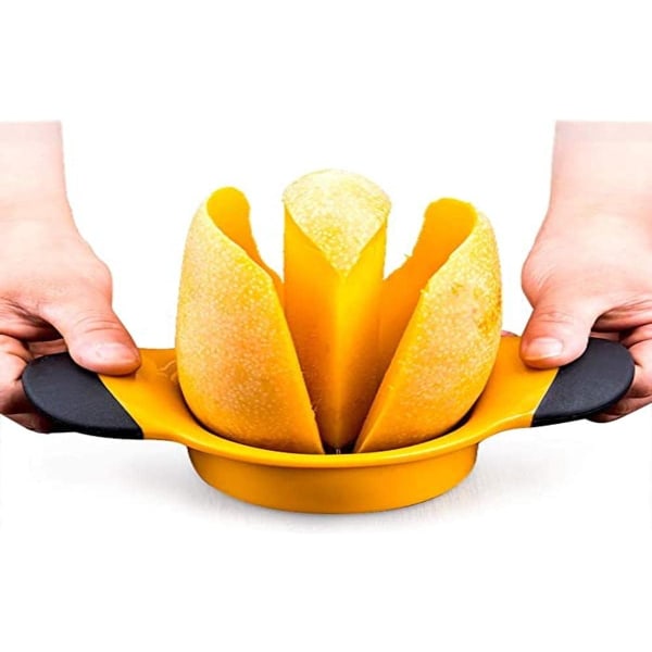 Kitchen Fruit Corer Slicer Mango Slicer Stainless Steel Blade Peeler And Corer Tool Mango Separator With Non-Slip Handle