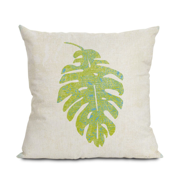 Kuddfodral Vattenfärg Retro Tropiska Löv Kudde Kudde Soffa Ryggstöd Linne Örngott (Kuddkärna Ingår Ej), 45*45cm