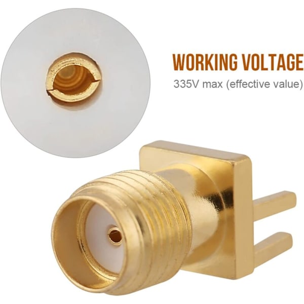 10 kpl SMA naaras perusliitin jakki naarasadapteri RF PCB 50 Ohm messinkiliittimet WiFi-toistimeen Radiotoistinkaapeliin
