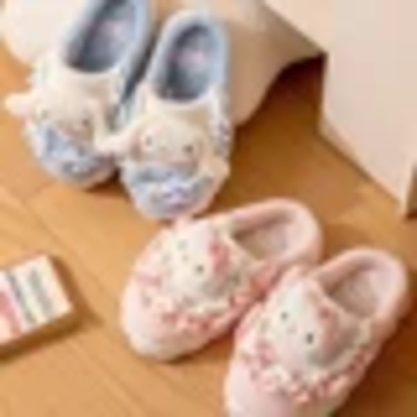 Katttofflor Dam Tjejer Cartoon Vinter Varma Tofflor Tjock Sula Anti-Slip Hemtofflor 24.5cm