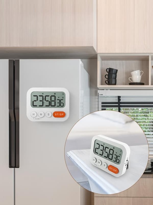 Kök Timer, Kök Timer, Digital Stoppur och Nedräkningstimer med Anpassat Läge, Möte, Ljudlös