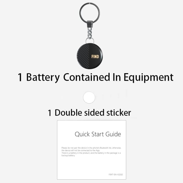 1 stk Nøkkelobjektsøker Lommebøker Nøkkel finner Telefon finner Nøkkel finner Nøkkelbrikke finner og lydsporer for å finne nøkler - Uavhengig batterifag