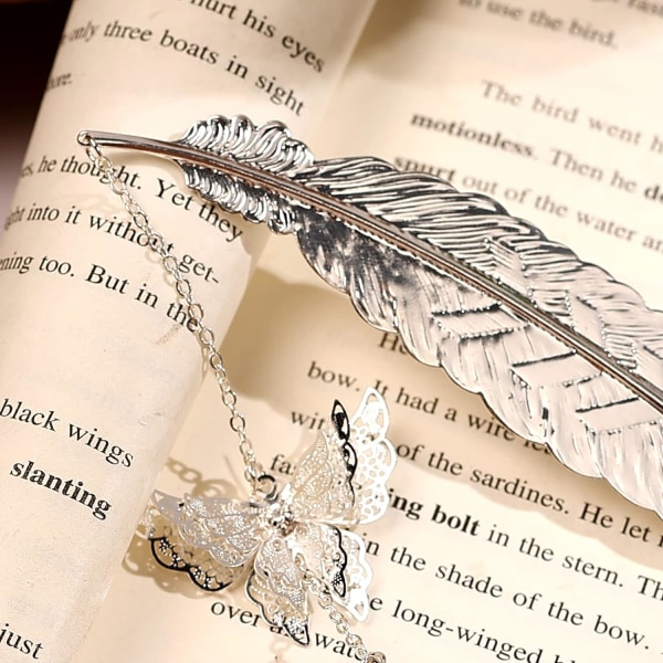 Metal Feather Bookmark Xmas Gift Joululahja Naisille Äiti Rouva Hänen Tyttö Mummo Opettaja Sisar Vaimo