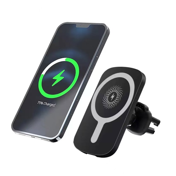 Magnetisk trådløs billader - For Apple 13 iphone12 magnetisk trådløs lading (hvit)
