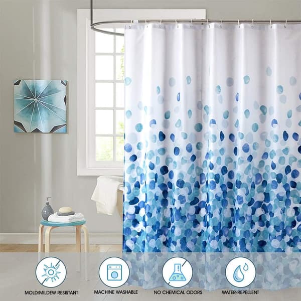 Gardins de douche de ferme (bleu, taille standard)