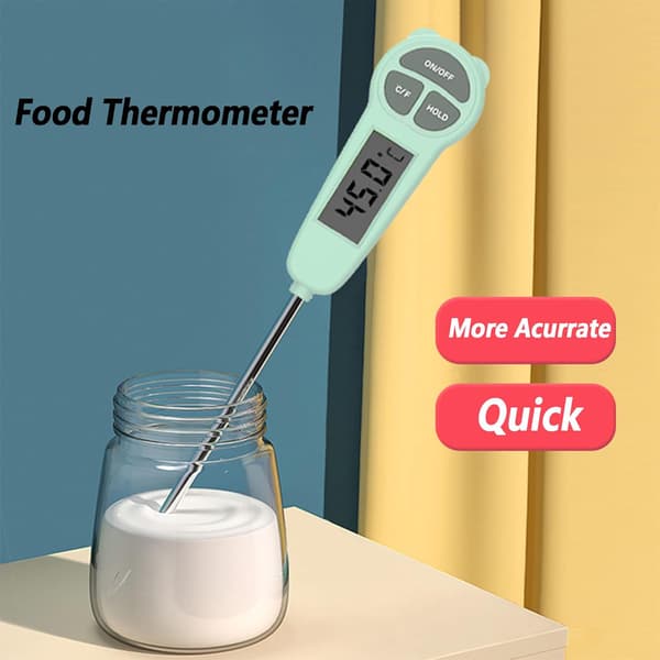 Digital kötttermometer, snabbavläsande kökstermometer med stor LCD-skärm ℉/℃-knappar