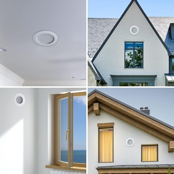 150mm ventilationsmunstycke med skyddsgaller - ABS (Ø150mm)