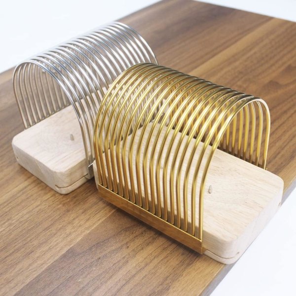 Guld Brödskivare, Manuell Brödskivare, Jämn Tjocklek Kompakt Brödkutter Manuell Brödskärbräda för Hemlagat Bröd, Kakor, Smörgås Toast