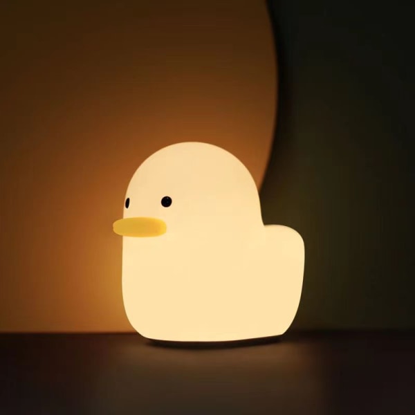 Kids Duck Night Light, Cute Animal Silikon Baby Night Light med