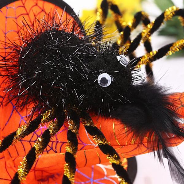 Halloween spindelhårband, spetsörhängen, spindelnäts handskar för kvinnor, hårband för svart änka