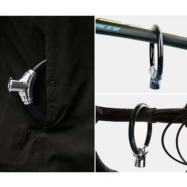 Cykellåskedja Universal Mini Bärbar Cykellåskedja Kabel Anti-stöldhänglås med nycklar för utomhuscykling MTB-lås