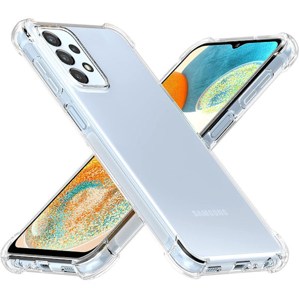 Genomskinligt Samsung Galaxy A54 5G-fodral Förstärkta hörn Skyddande omslag Transparent Stötsäkert Mjukt TPU-stötfångarfodral för Galaxy A54 5G