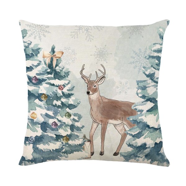 Juledekorasjoner - Elg juleputetrekk 45*45cm, festlig juledekorasjon