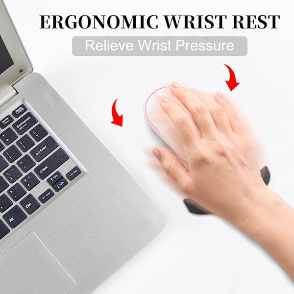 1 sæt ergonomisk musehåndledsstøtte, lindrer håndledssmerter og frigiver håndtryk, velegnet til kontorarbejde, spil, kodning