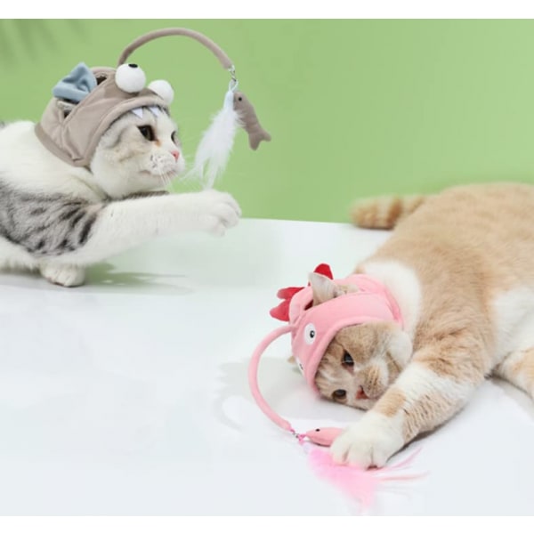 Kattkläder - Kattmössor, Kattkostym Fiskmössor, Katter och Små Hundar Kattunge Valp Festkläder Tillbehör Huvudbonad, Mjuk Plysch Husdjur Mössa Katt