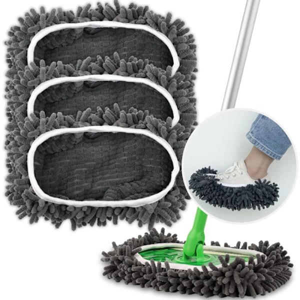 3 uudelleenkäytettävän siivousliinan setti Swiffer-luudalle, parannetut märkä- ja kuivasiivousrätit, pestävät luudan täyttöpakkaukset, pölyä hylkivät luudan suojukset