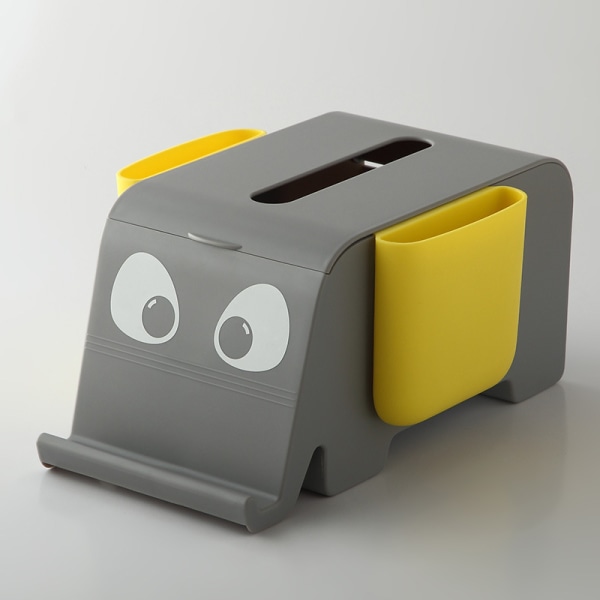 Gray Tissue box, household cartoon remote control storage box