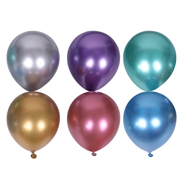 50 färgglada ballonger för födelsedag/bröllop/fest (blandade färger)