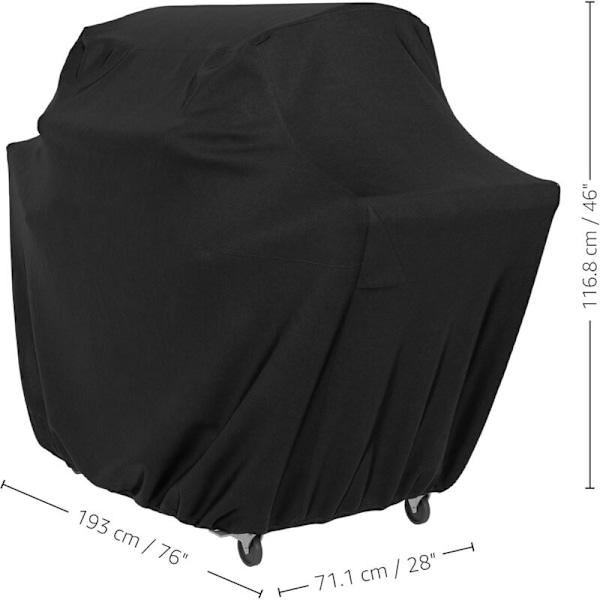 Gasolgrillöverdrag - XXL, svart