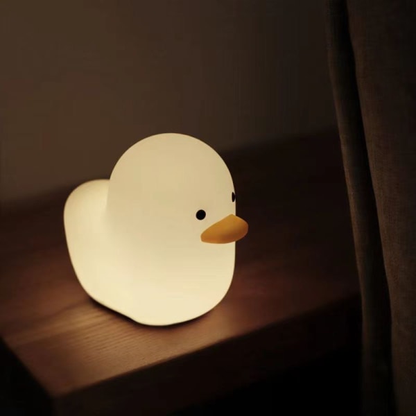 Kids Duck Night Light, Cute Animal Silikon Baby Night Light med