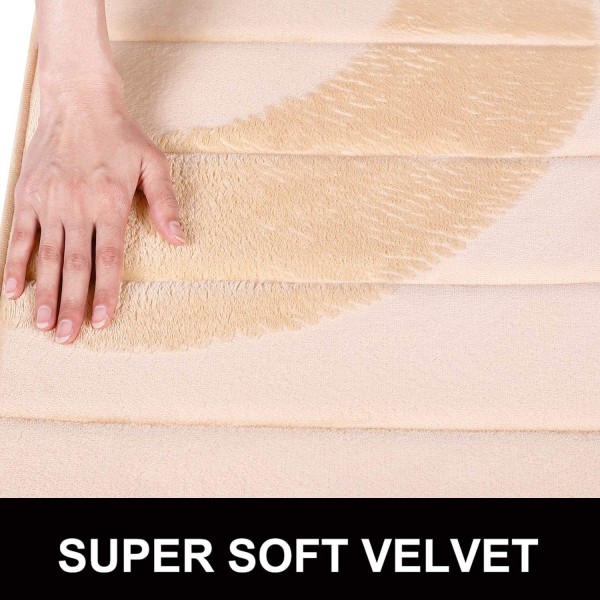 Kylpymatto liukumaton imukykyinen kylpymatto pestävä kylpymatto - 50 x 90 cm (beige)