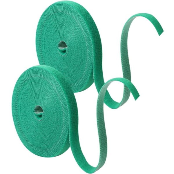 Velcro fastgørelse til 1,5 m planter, velcrobånd til 15 mm grønne planter, bånd til tykke planter, hjælp til resistent klatring for planter (15 m/rulle)