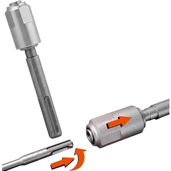 SDS Max til SDS Plus adapter - SDS Max til SDS Adapter Plus Mandrin Adapter Skaft Flow Værktøjsadapter Hurtig Hjørne Konverter til Foret SDS Ma