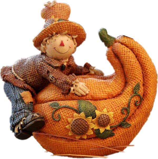 Fugleskræmsel Borddekoration Figur Figur Efterår Figur Dekoration Smil Efterår Høst Græskar Thanksgiving Halloween Påske