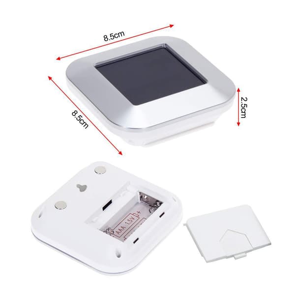 Betterlifefg-kökstimer, digital kökstimer med magnetisk LED-display (silver)