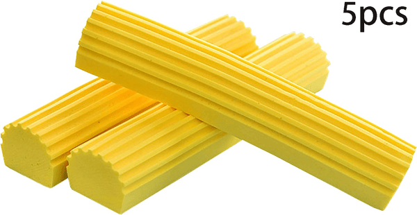 Moppehode Refills Absorberende Svamp, Moppehode, Kostespader -Pakke med 5 Erstatningssvamp Pads Mop Gul