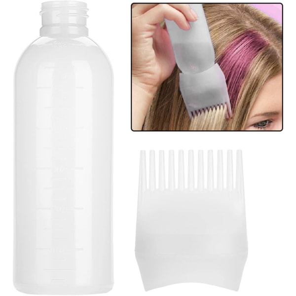 Hair Smear Bottle (valkoinen), Hair Dye Comb Applicator Essential Hai