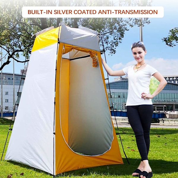 Camping Dusch Tält - Vattentät Omklädning, Sekretess Tält för Camping och Strand - Bärbar Omklädningsrum Skydd Tak - 47.2X47.2X70.8 Tum