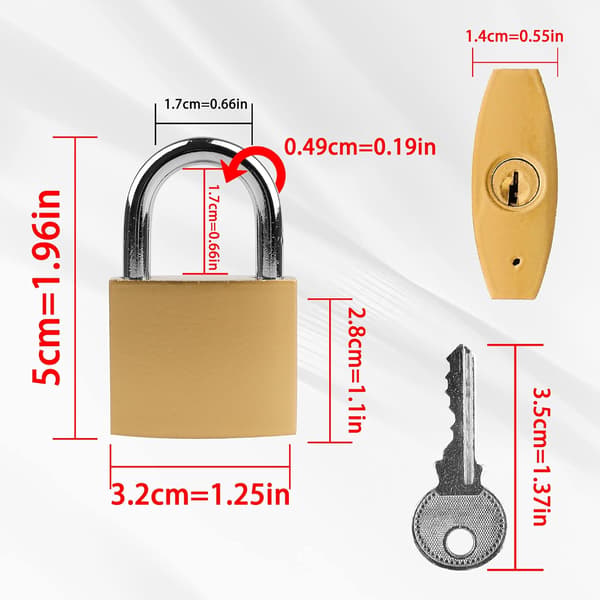 Hengelåser 2-pakning med hengelåser - 32mm