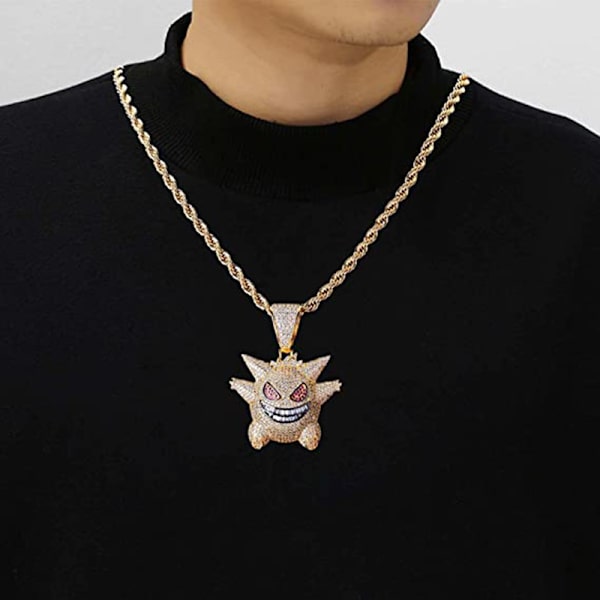 3-pack unisex halsband med ectoplasmapendlar med kristaller, pläterad rostfritt stålkjedja