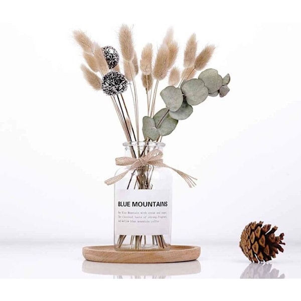 Torkad blomvas kit mittpunkter av vete bordsaccessoarer fotodekorationer för ho set av bukett ornament