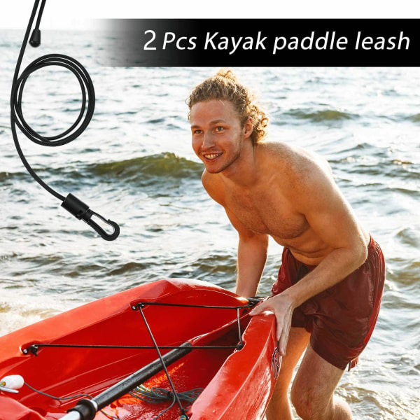 2-pak kajak paddle reb til padle holdbart gummi reb fiskeri