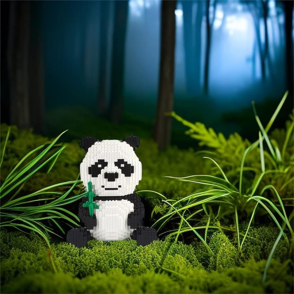 Larcele Panda Micro Rakennuspalikat Animal Mini Rakennuslelu Bric