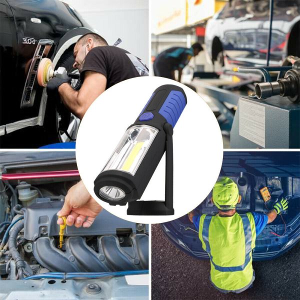 Blå inspeksjonslys, oppladbar LED-lys, oppladbar LED-arbeidslys med magnetiske LED-lommelykter, inspeksjonslys, inspeksjonslys