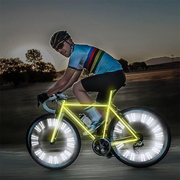 Reflekser [36 stk.] - 360° synlighed og nem installation - Cykelreflekser lavet af reflekterende materiale