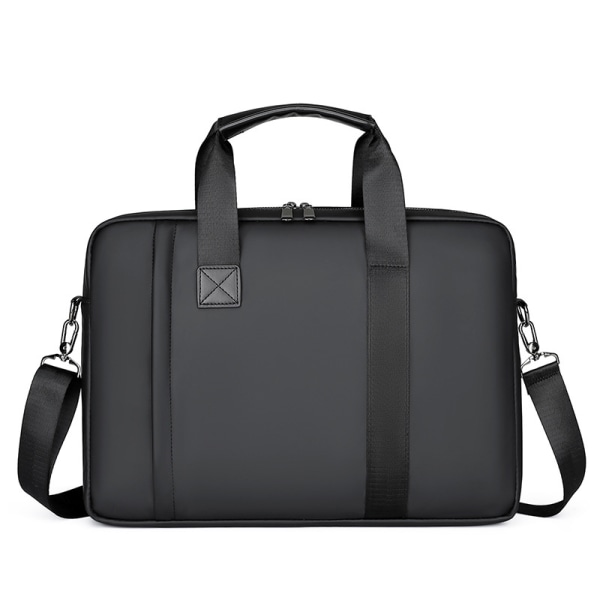 Mappe Stor Kapacitet Bærbar Dokument Taske Skulder Crossbody Taske Multifunktionel Computer Taske (Grå)