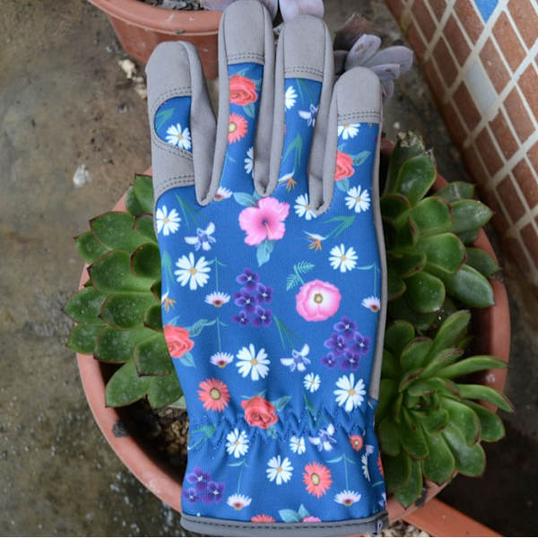 Dame skinnhansker for hagearbeid - Arbeidshansker for luking, graving, planting, raking og beskjæring 24cm